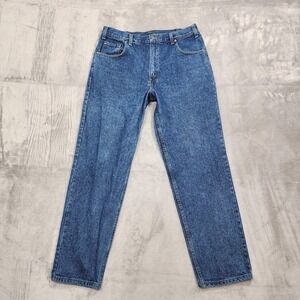 Vintage JCPenney Weekends Jeans Mens 36x32 Blue Straight Leg High Rise USA Denim